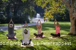 Een yogagroep in de kuurtuinen in Bad Sassendorf
