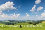 View over the Sauerland landscape near Oberhenneborn in spring.