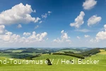 View over the Sauerland landscape near Oberhenneborn in spring.