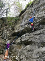 Klettern im Klettergebiet "Hülloch" in Kierspe