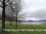 Blick über die Berghauser Bucht und den Hennesee im Herbst