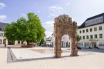 Uitzicht op het marktplein van Attendorn