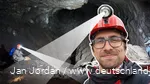 Travel blogger Jan Jordan in the Nuttlar slate mine.
