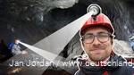 Travel blogger Jan Jordan in the Nuttlar slate mine.
