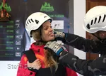 Preparations for the ride on the Astenkick.