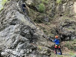 Klettern im Klettergebiet "Hülloch" in Kierspe