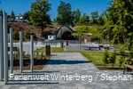 Blick auf die Musikmuschel im Kurpark, wo gelegentliche Konzerte stattfinden.