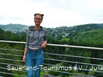 Janna Kamphof at the viewpoint of the Hennedamm.