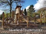 Climbing frame in the playground at Villa Wippermann