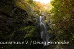 The water gently ripples down the Plästerlegge, NRW's largest waterfall.