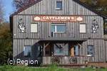 Zicht op het gebouw van restaurant Cattlemens.
