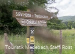 Wegweiser zum Tretbecken in Medebach-Glindfeld