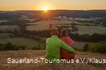 Sonnenuntergang auf der Sauerland-Waldroute