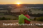 Sonnenuntergang auf der Sauerland-Waldroute